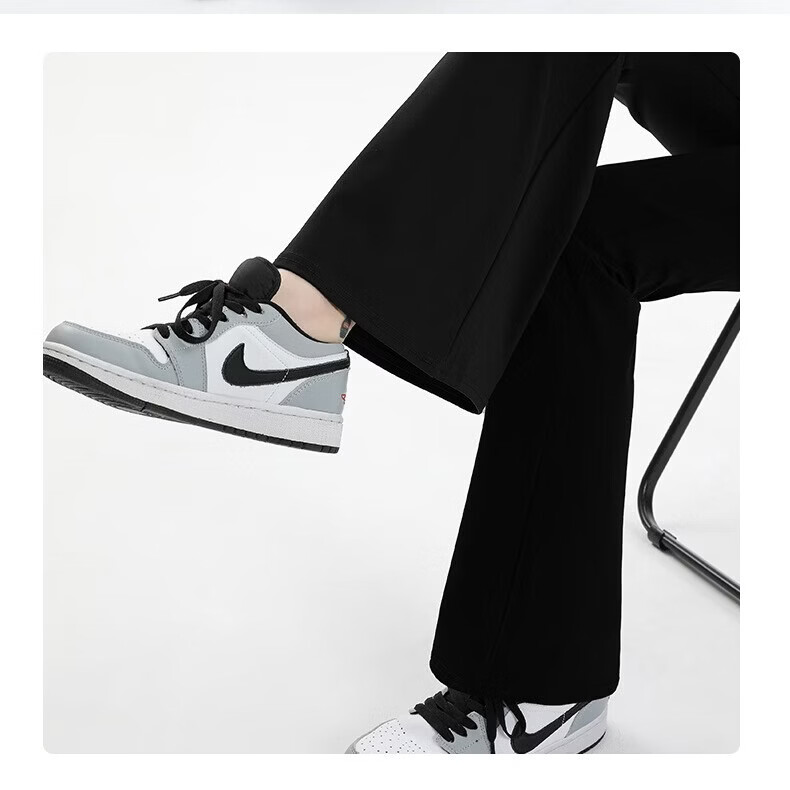 有只绵【精选】微喇打底裤可外穿紧身裤瑜伽健身显瘦美腿弹力打底裤袜 黑色 微喇鲨鱼裤 四季薄款 1条 L (适合105-130斤)