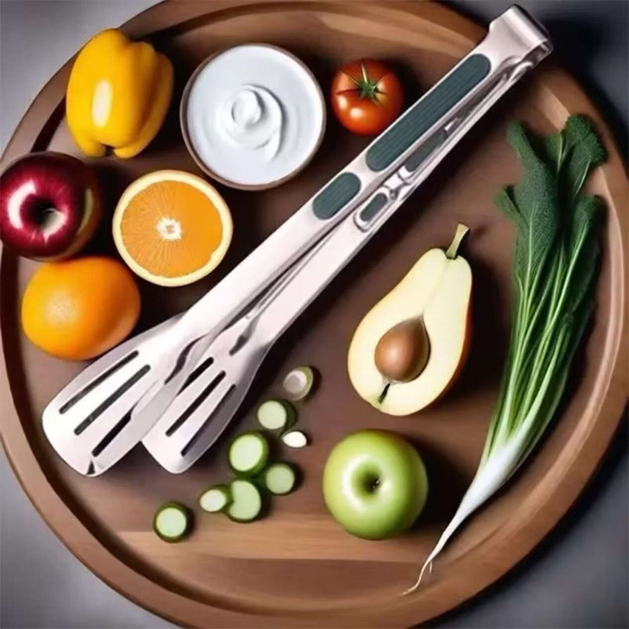 不锈钢食品级夹子防烫家用食物夹子菜烤肉烧烤牛排硅胶夹冰夹 两个