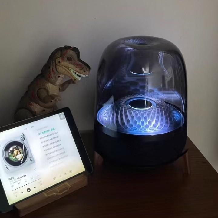 中性华强北KD-18哈曼同款蓝牙音响琉璃4代低音炮冰晶电脑音箱环绕家庭影院高保真礼物 KD-18黑金水晶琉璃音箱+支架+U盘