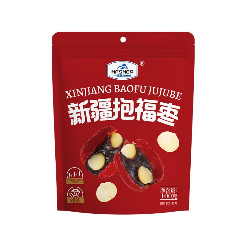 一品玉新疆抱福枣 100g/袋 红枣夹夏威夷果仁 无添加零食 抱福枣100g*1