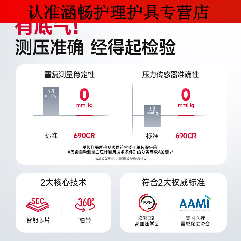 鱼跃（yuwell）电子血压计臂式血压测量仪老人家用医用690高精准语音