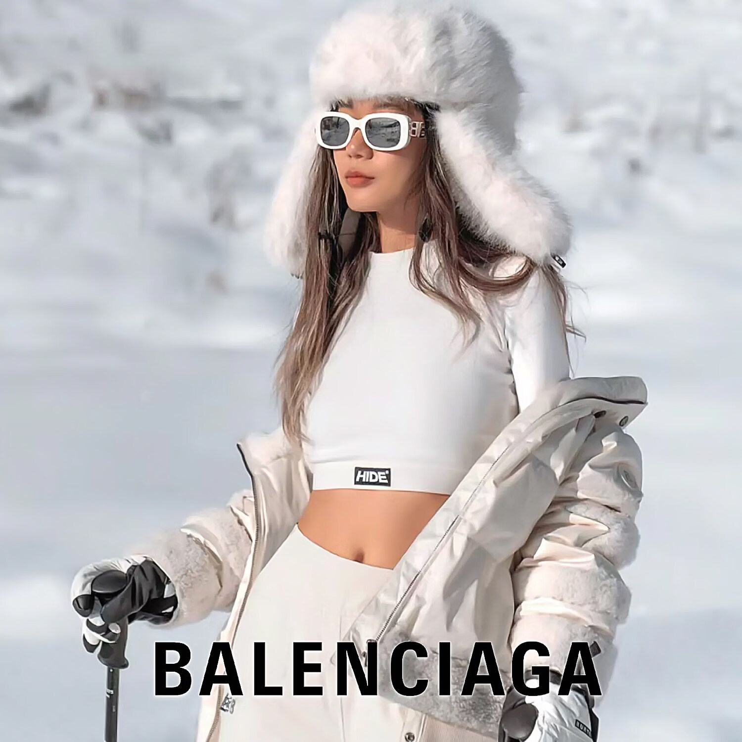 BALENCIAGABalenciaga巴黎世家墨镜男女款高级感时尚潮流猫眼太阳镜飞行墨镜 BB0310SK-001(权志龙同款)