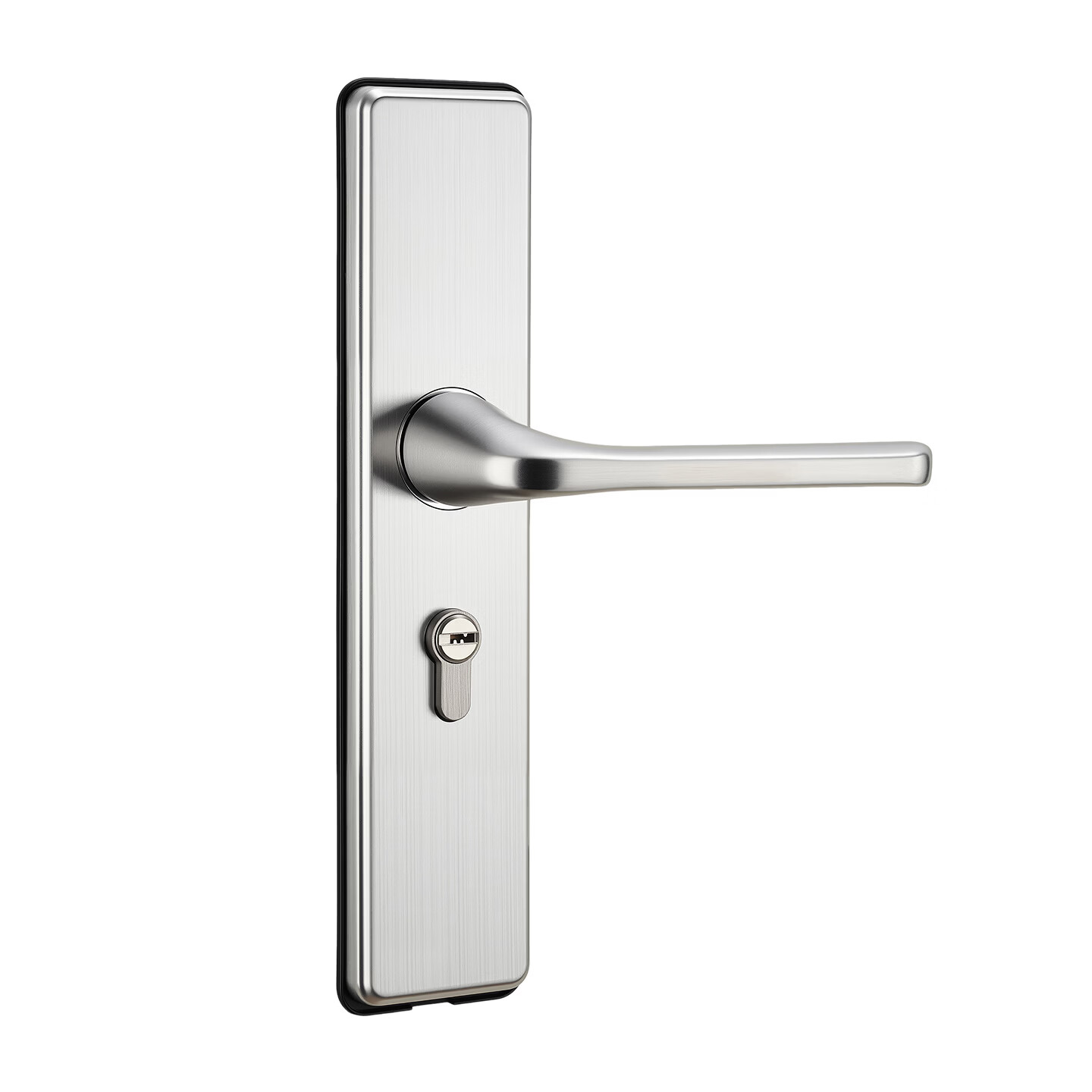 京井不锈钢门锁家用卧室门锁室内房门木门免改孔可调节孔距手柄通用型 I款整套配160/90锁体