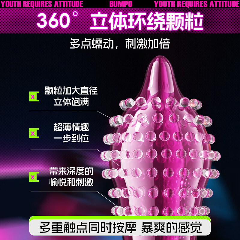 凹凸公子大颗粒情趣避孕套凸点螺纹带刺安全套女性套套大颗粒情趣螺纹狼牙 妙潮暴爽大颗粒【10只】G点大颗粒10只