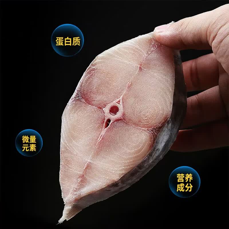 海确丰大马鲛鱼切片中段新鲜冷冻马交鱼深海鱼海鲜水产马鲛鱼 马鲛鱼切片1000g/4-10片