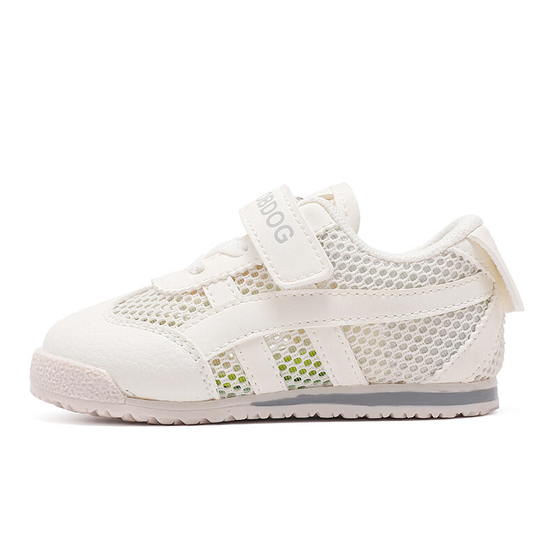 巴布豆童鞋秋季男宝宝儿童学步鞋夏款软底轻便2025新款女童机能鞋 米色(单网)62074 24 适合脚长14.3cm