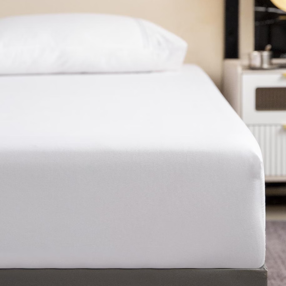 顾家家居涤磨毛床笠 白色 200cm*180cm