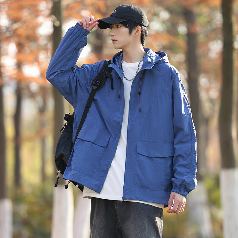 BEUNASLOER防晒衣男新款防紫外线夏季冰丝情侣宽松速干透气轻薄款女外套 深灰 S