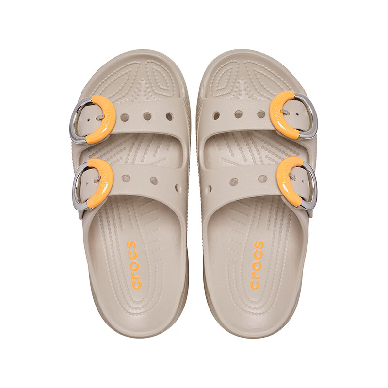 卡骆驰(CROCS)白鹿同款经典云朵自在彩扣女士凉鞋轻便舒适一脚蹬沙滩鞋|213246 甜酒棕-2NM 35 (220mm)