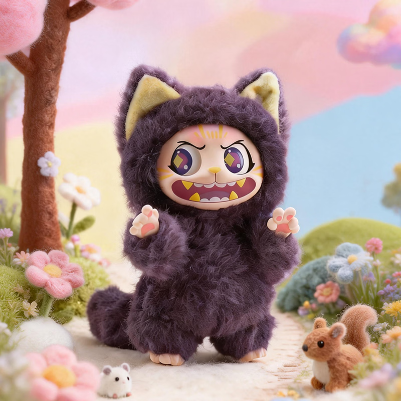 MAGICAL SOUL 幻兽盲盒玩具 毛绒玩偶挂件 幻兽哇狸狸搪胶公仔 灵活手办摆件礼物 单个盲盒哇狸狸（有概率出隐藏款）