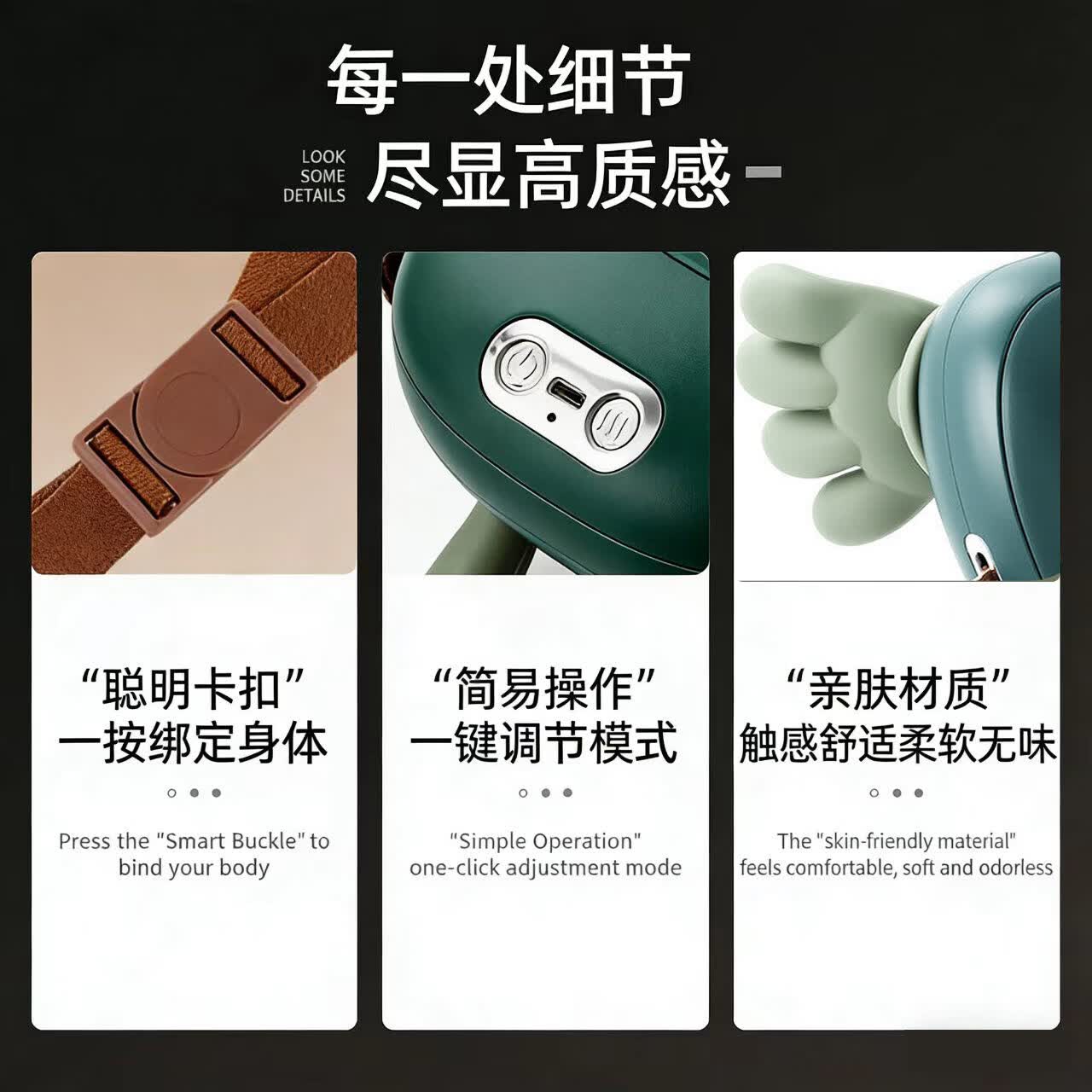 奥克斯颈椎按摩器背部腰部肩膀劲椎脖子揉捏披肩专用神器斜方肌按摩仪生日礼物送父母亲男女朋友 【米白-升级款】加大按摩力度+礼盒包装