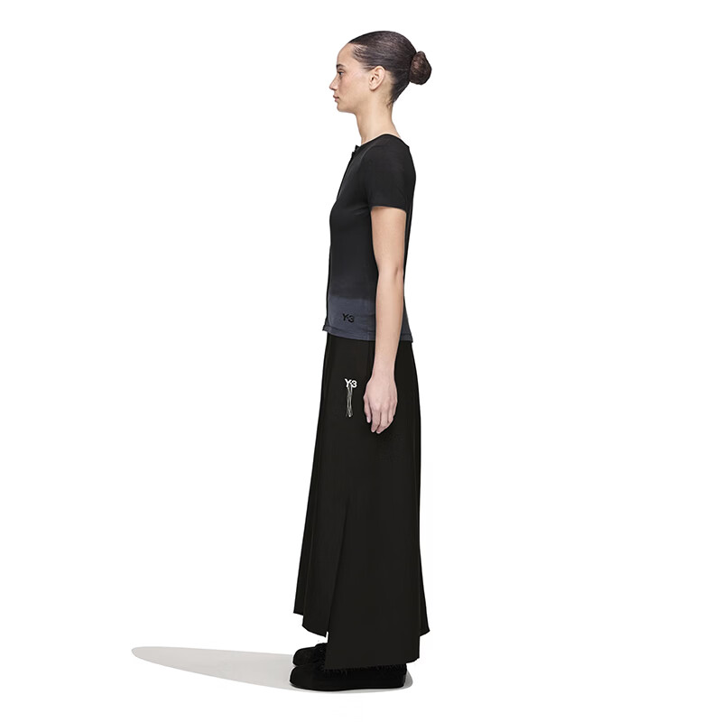 Y-3【618】y3夏季新款女装不规则领短袖T恤上衣55-KF1089 黑色 XS (165) 80Y