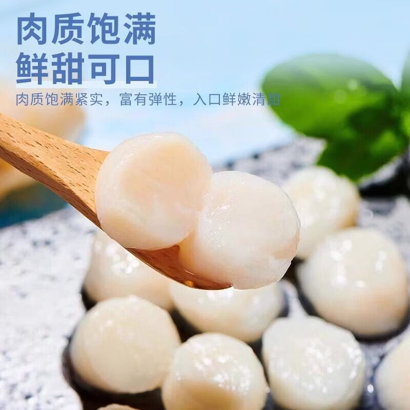 百库扇贝柱大号 瑶柱海鲜玉带烧烤火锅食材 大号扇贝柱 3斤(净重)  （40/60）
