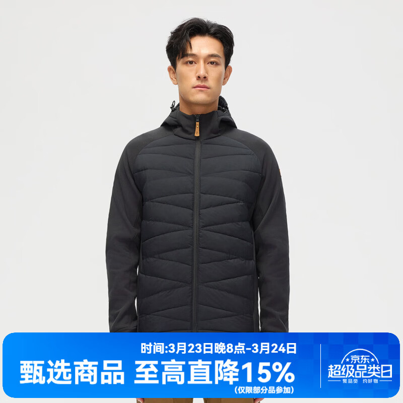 FJALLRAVEN北极狐秋冬男士primaloft户外轻量保暖p棉夹克062521071 550-550黑色 M 【AM】