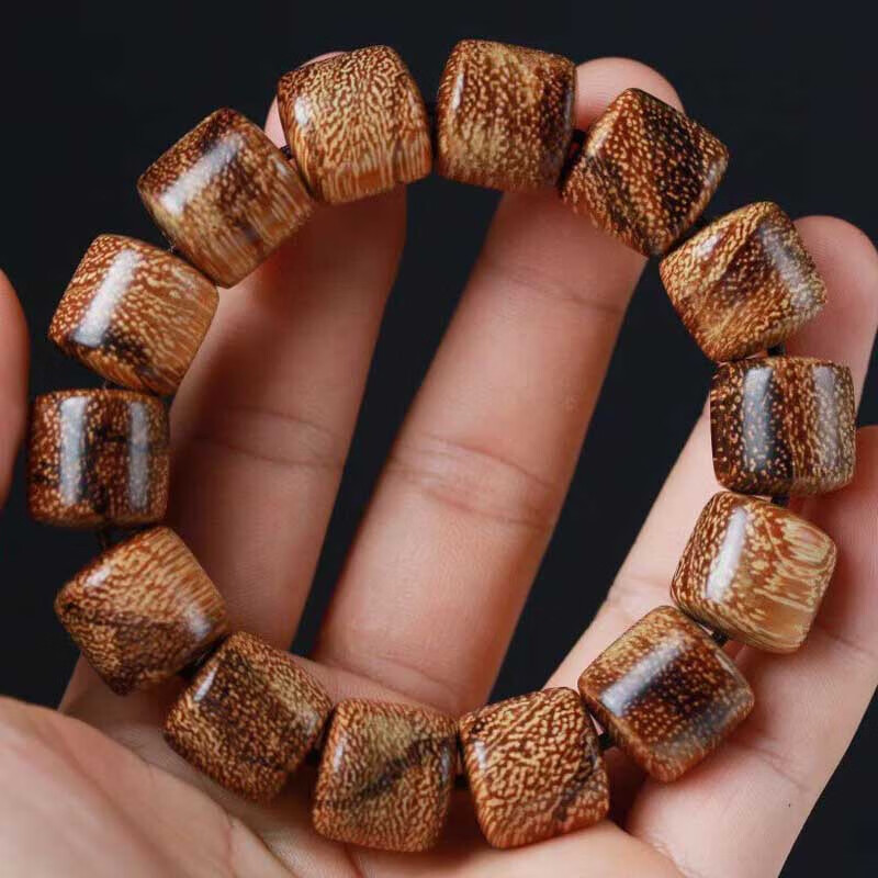 印尼沉香木桶珠1.5*14粒手串老料油脂丰富收藏男女佩戴送礼