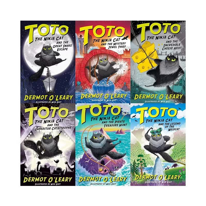 英文原版 忍者猫托托套装6册忍者猫托托系列 Toto The Ninja Cat 1-6 进口原版