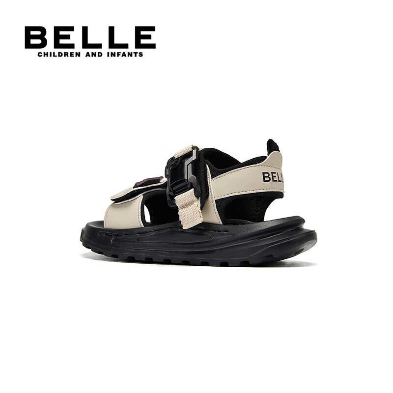 百丽童鞋儿童凉鞋男童溯溪鞋26年夏季新款男孩沙滩鞋软底女童运动凉鞋 黑色 27