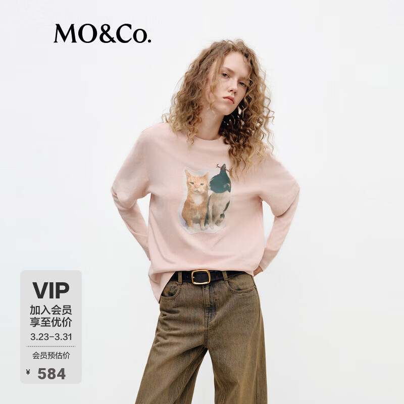 MO&Co.����T��2026����Ʒ�������ȳ�Сè������ӡ������MBF1TEET04 ����ɫ M /165 652Ԫ