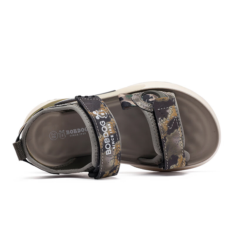 巴布豆（BOBDOG）童鞋2026夏季新款男童露趾儿童凉鞋男孩夏季男宝溯溪鞋 浅军色 29 适合脚长17.5cm