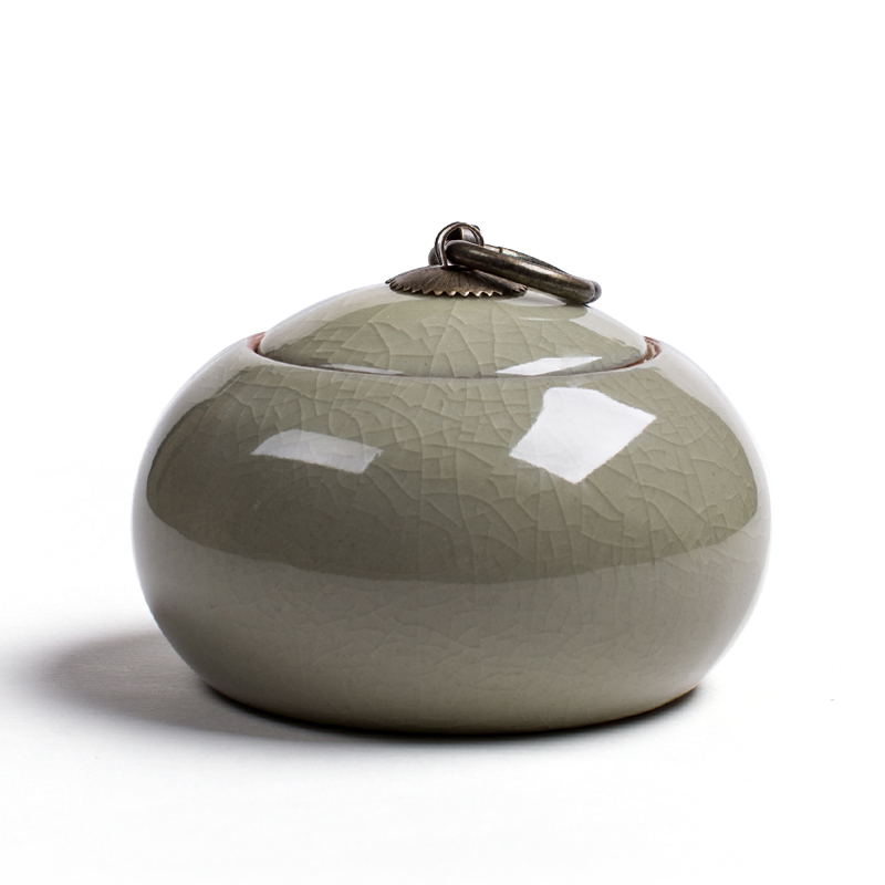 宸雅 陶瓷茶罐 哥窑茶叶罐汝窑红茶普洱茶储茶罐旅行便携出差储存茶罐