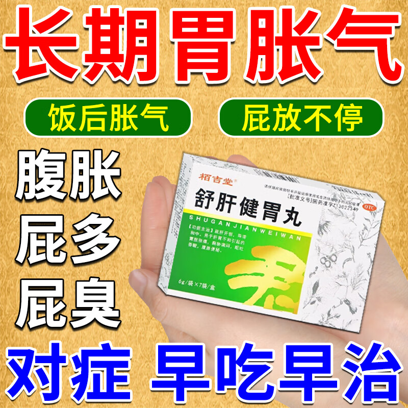 舒肝健胃丸肠胃消化用药胃胀专用药治胃胀气肚子胀气屁多腹胀胃胀不