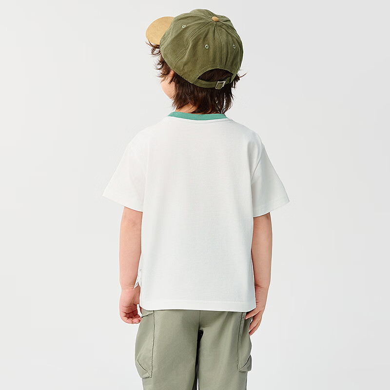 巴拉巴拉童装宝宝短袖t恤婴儿男童女童上衣夏装甜美时尚洋气清新衣服萌 本白10101-208225117111 100