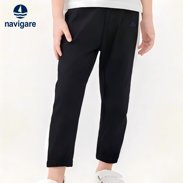 NAVIGARE【棉】意大利小帆船男童裤子儿童轻薄长裤26夏童装 黑色 130