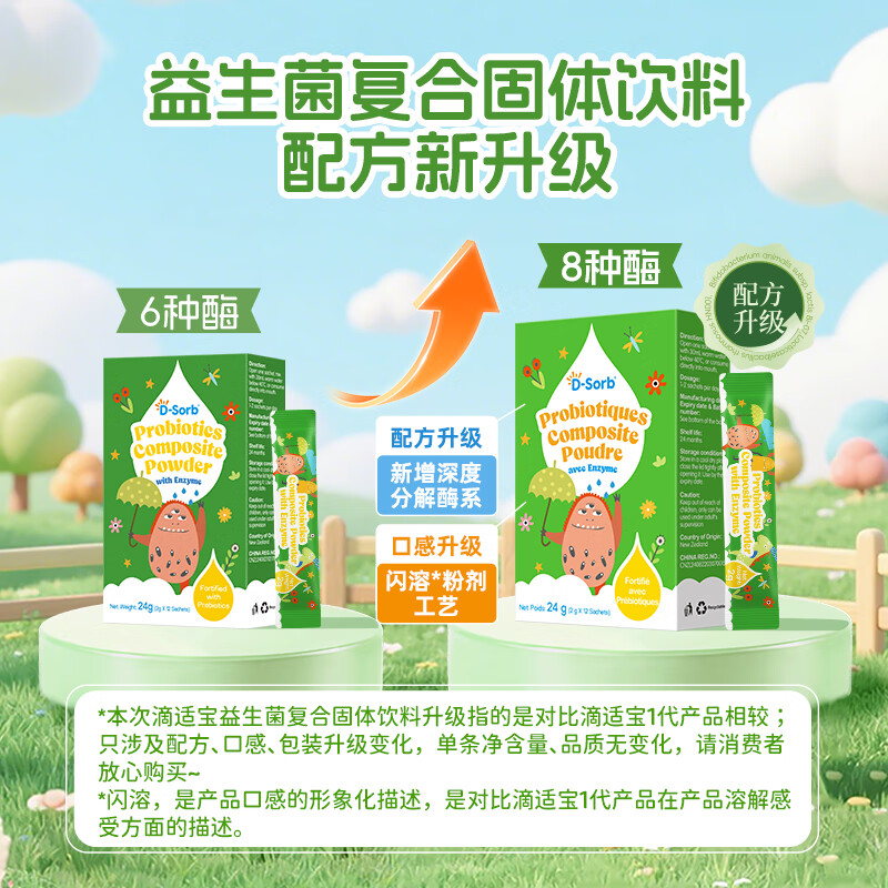 D-Sorb综合消化酶益生菌酶制剂益生元消化酶新西兰原装进口 消化酶 20条*1盒