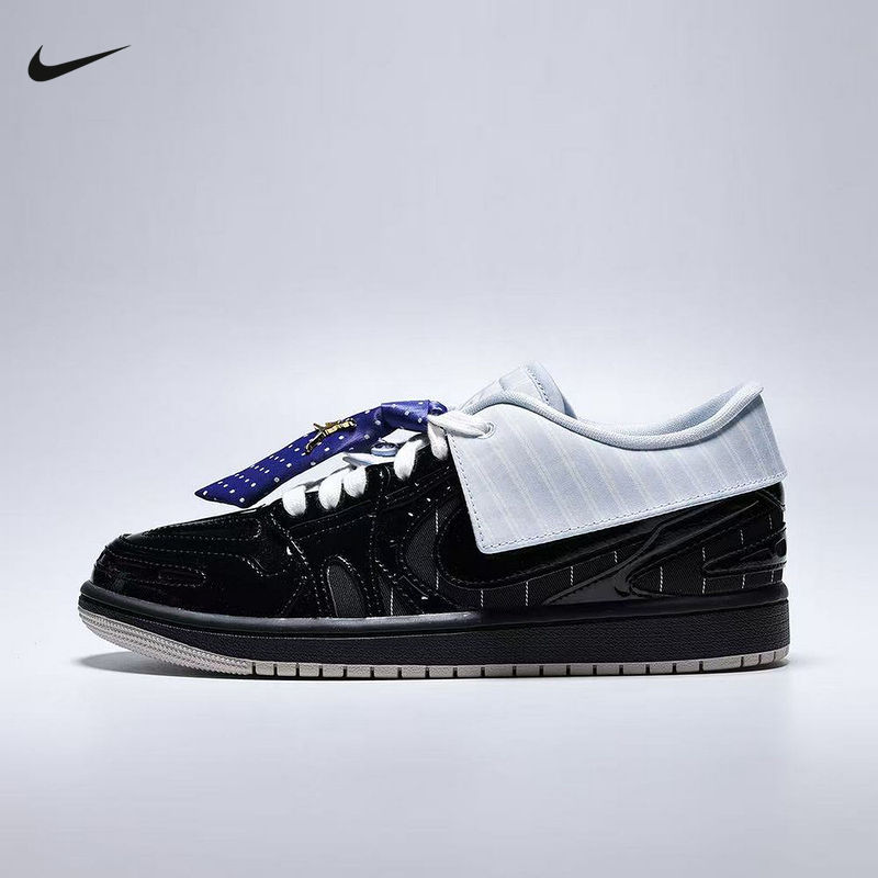 耐克（NIKE）Jordan女鞋2026夏季新款AJ1潮流黑色漆皮学院风百搭休闲运动板鞋 IR7554-001 42