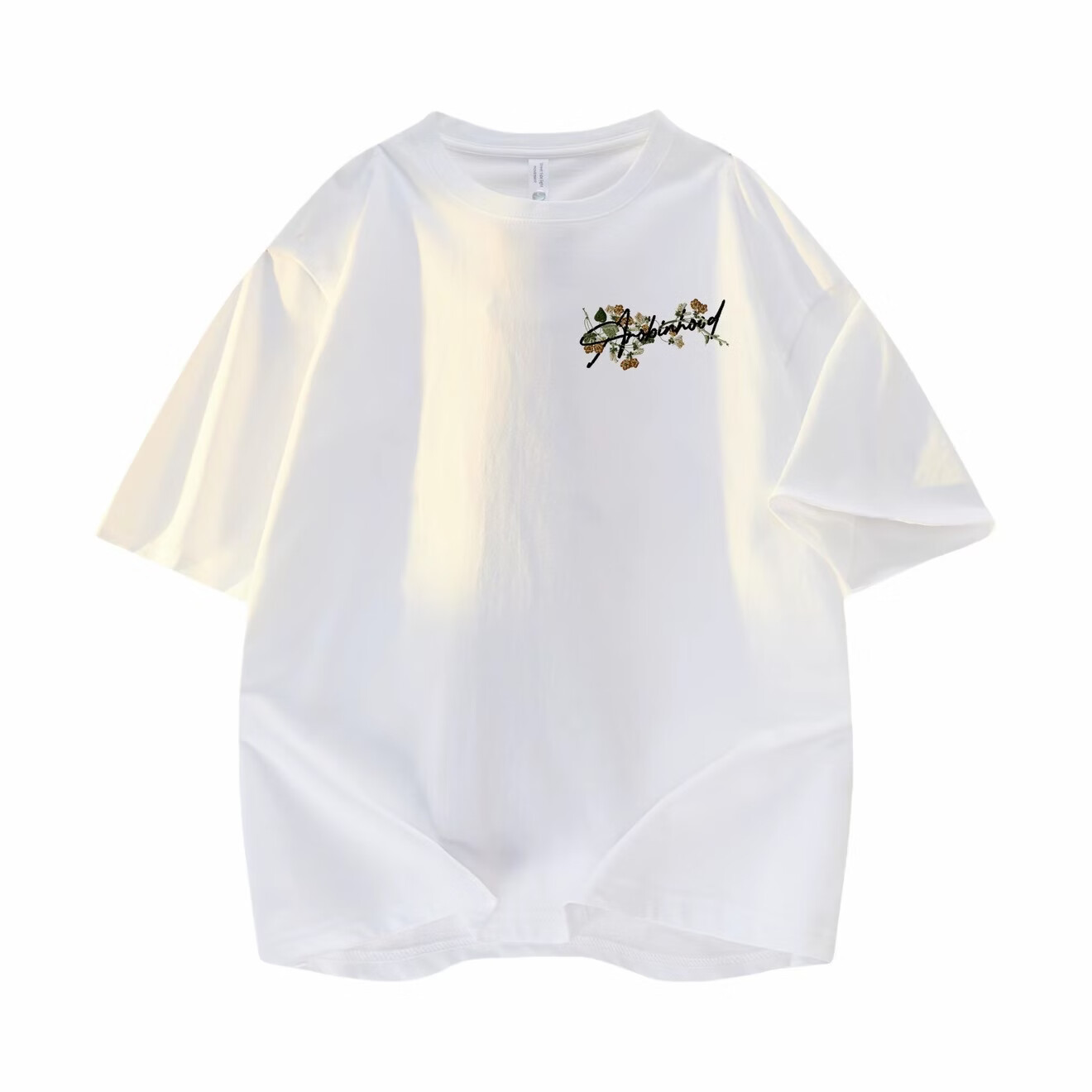 ROBINHOOD仿刺绣字母透气亲肤短袖T恤 MK5-DX-PG66 白/黑字 2XL