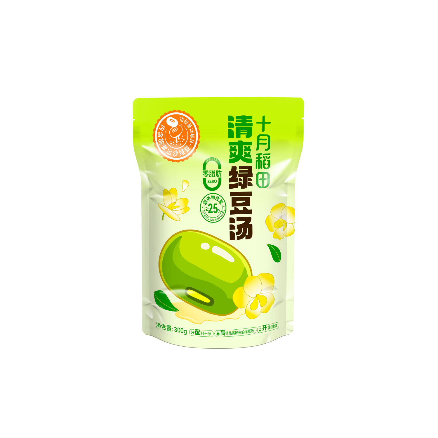 十月稻田 清爽绿豆汤 300g 绿豆饮品绿豆水 夏季解暑可做冰沙 0脂即食解馋