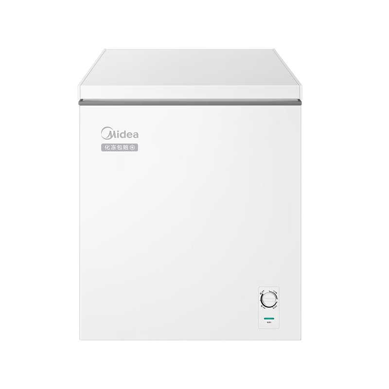 美的（Midea）【高配食品级内胆】美的冰柜家用145升低霜减霜卧式小冷柜冷藏冷冻两用省电一级能效143KMF升级款 10年内漏包换 145升 三重抗菌自动减霜80%