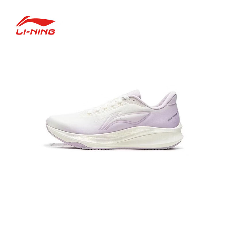 李宁赤兔9丨竞速训练跑鞋女2026春季新款轻量低帮舒适运动鞋ARPW004  乳白色/云紫色-14 38 (240mm)