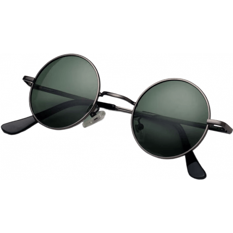 雷德蒙圓形太陽(yáng)鏡男士偏光鏡復(fù)古墨鏡2025新款開(kāi)車眼鏡圓框 槍灰框_墨綠偏光片(小號(hào)126S)