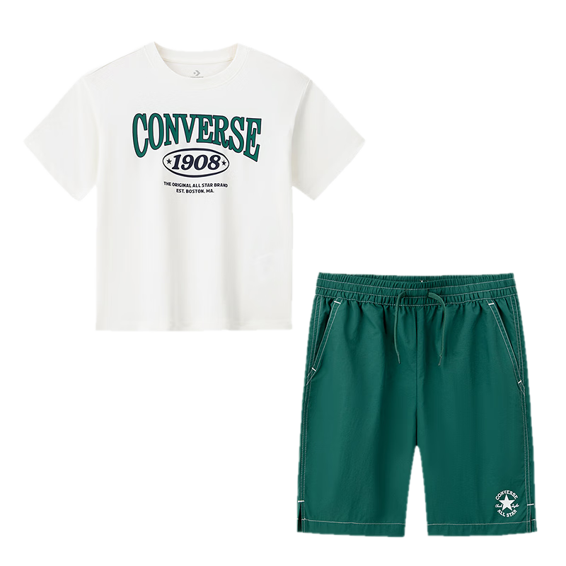 Converse������Ůͯ�����ٸɶ�T+�̿�2����2026���ļ�����ײɫ��ͯ��װ 123Ԫ