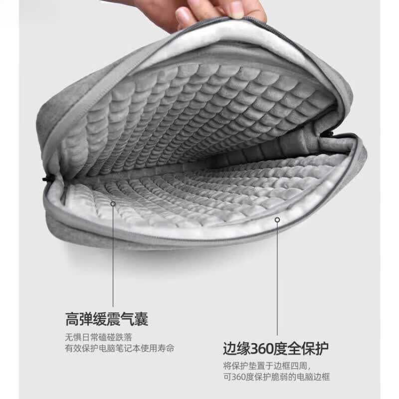 嘉丽诗适用外星人星舰16X电脑包16寸笔记本内胆包防水保护套手提包防震 黑色+黑色外星人 17.3英寸 360°气囊防护