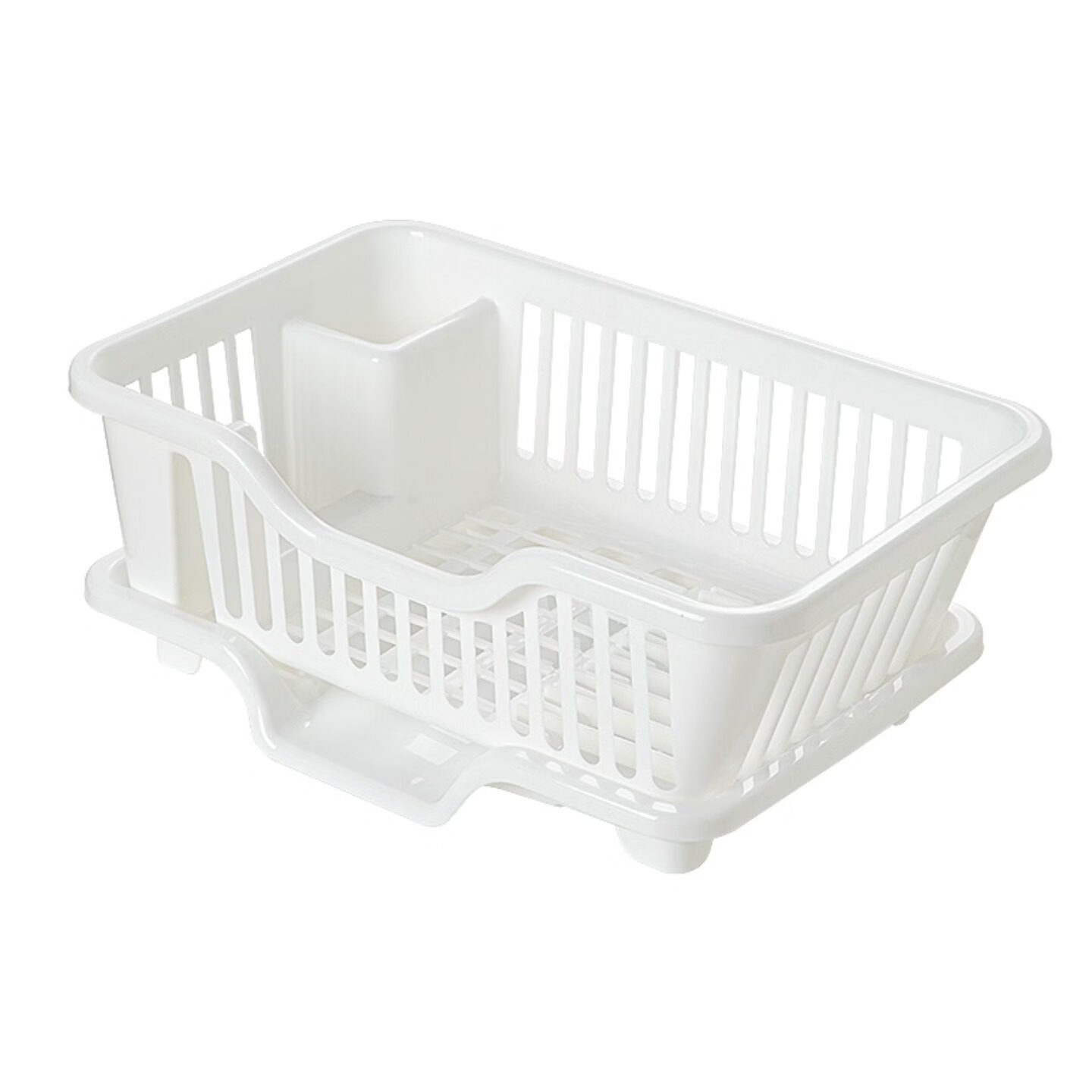 咏幻沥水碗盘架厨房碗碟收纳架水槽餐具置物架家用台面碗柜碗筷收纳盒 加厚款-绿色大号【速干沥水】