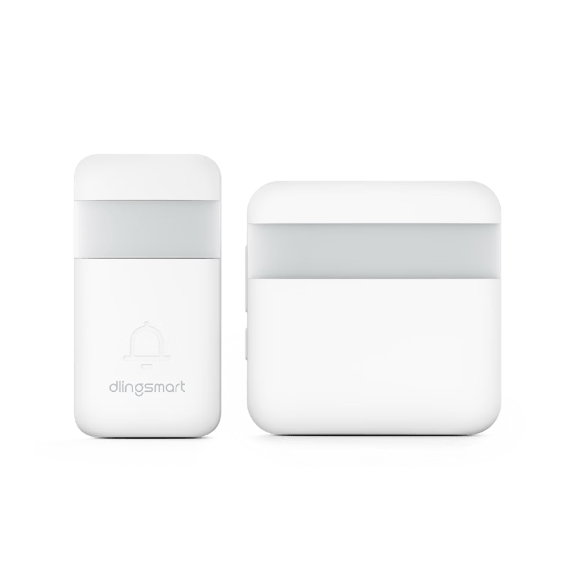 叮零智能电子wifi门铃家用一拖二 无线开关远程提醒老人呼叫器大音量大字 已接入米家APP 叮零无线门铃W1【1个按钮+1个响铃】