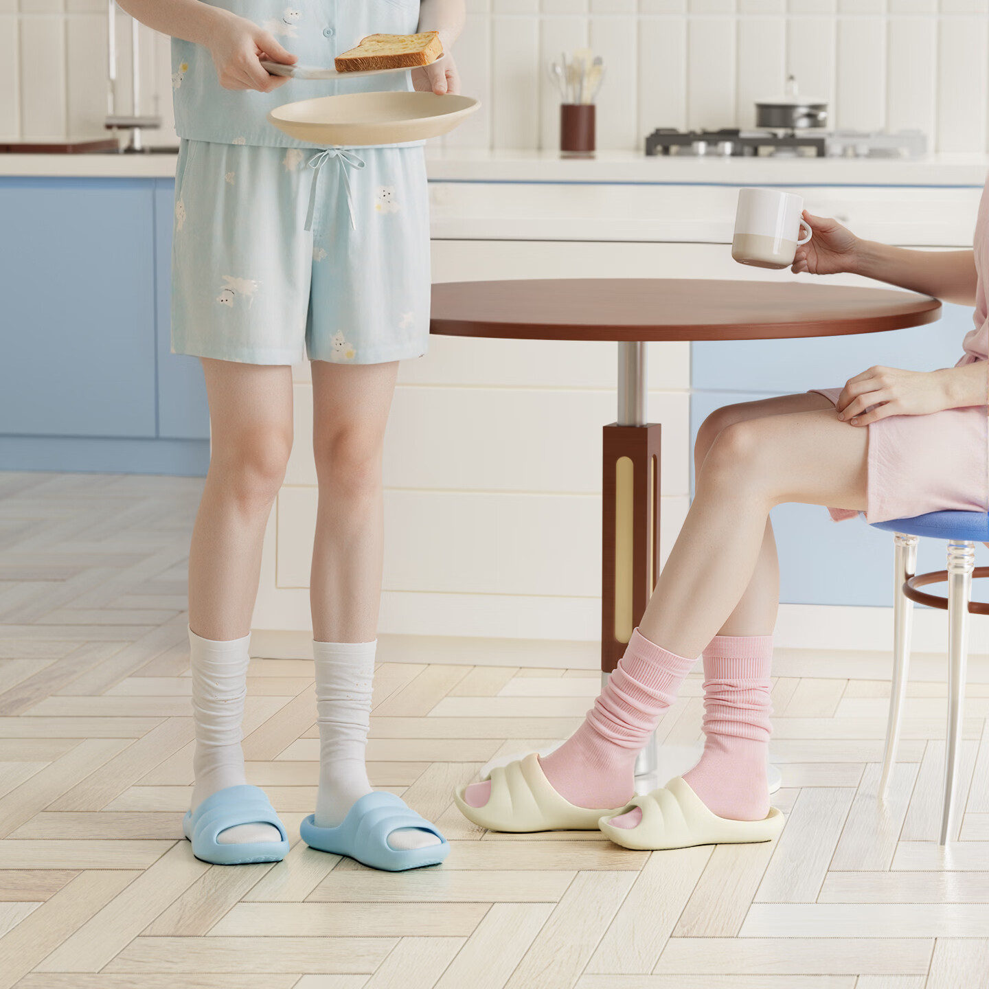 朴西星阑室内居家女士凉拖鞋2026新款浴室洗澡防滑eva平底拖鞋男 香芋紫 37-38