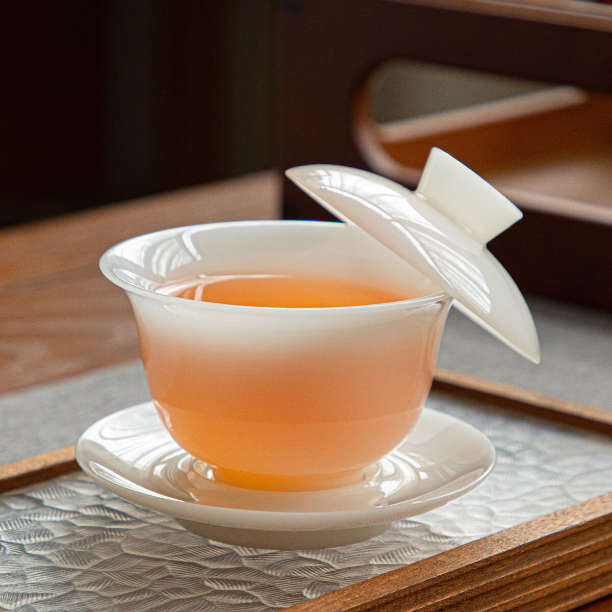 溥畔璞玉瓷冰种茶具套装功夫陶瓷盖碗茶杯泡茶2025新款茶具 璞玉瓷[聚宝杯+马蹄盖碗]礼盒装 11件