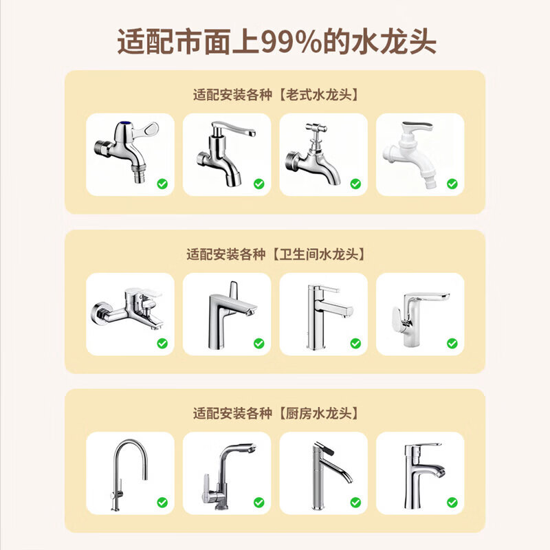 德思克家用水龙头净水器厨房自来水直饮前置过滤器除水垢余氯去异味厨房卫生间专用净水机蓝光抑菌活性炭 一机六芯【蓝光抑菌+0.01微米超滤】