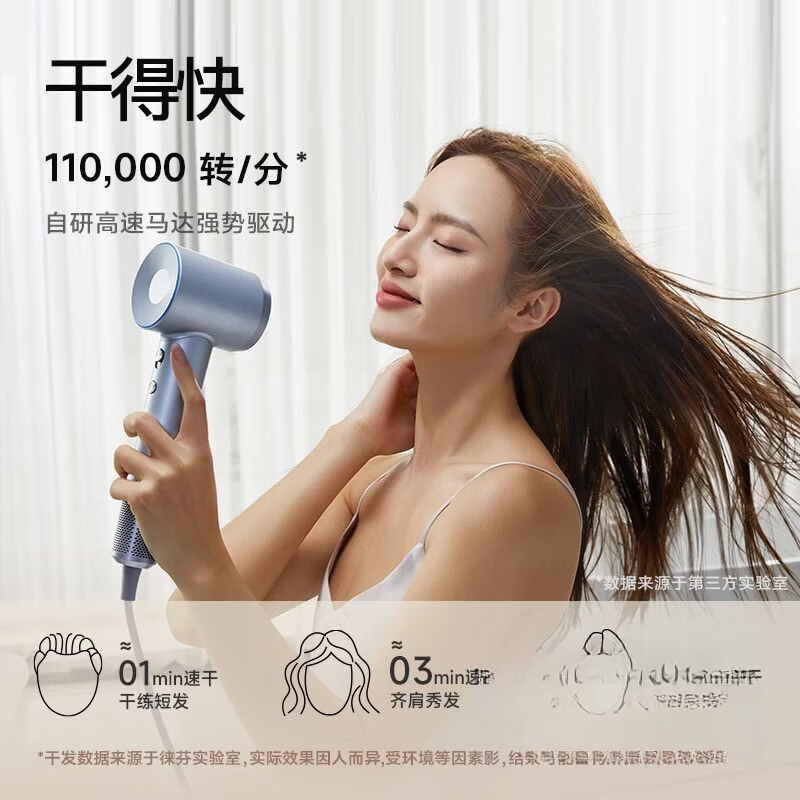 洛徕芬徕芬同款家用高速吹风机LF03大功率速干不伤发电吹风负离子低噪音吹风筒 徕芬LF03金粉