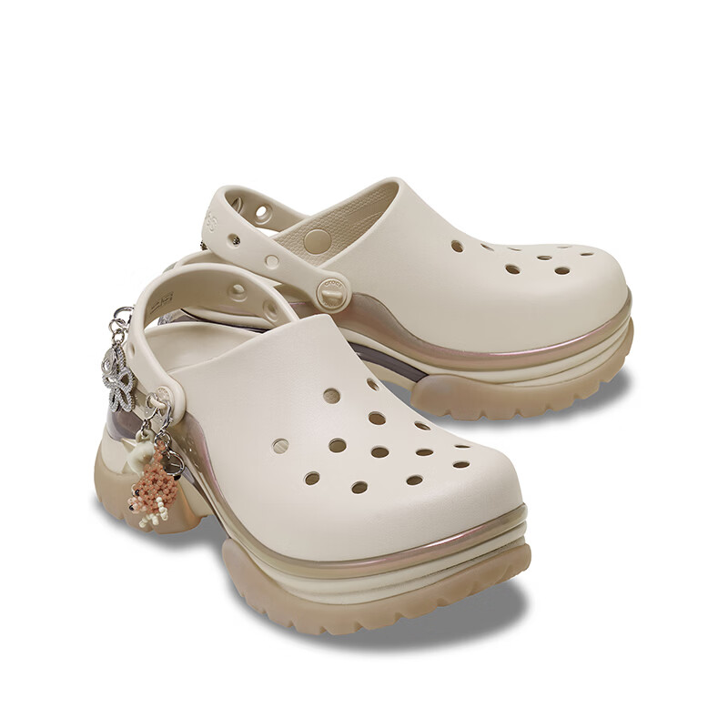 卡骆驰(CROCS)白鹿同款复古小鲸鱼耀饰小海豚洞洞鞋时尚女鞋百搭沙滩鞋|213218 甜酒棕-2NM 38 (240mm)