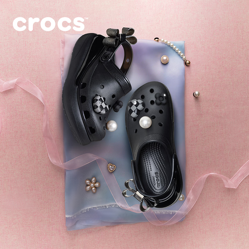 卡骆驰(CROCS)经典炫魅泡芙洞洞鞋时尚百搭花园鞋|213633 黑色-001 37 /38(230mm) 京东折扣/优惠券