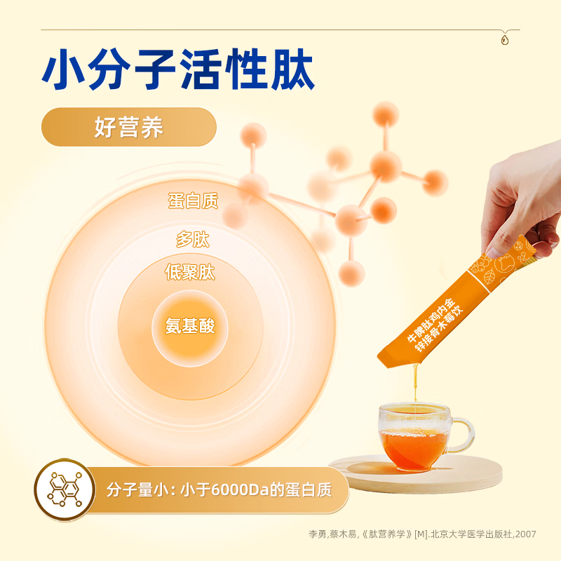 拜曼牛脾肽接骨木莓饮小分子多肽1200mg牛脾肽儿童成人牛脾肽直饮包 10袋*3盒 （超值装）