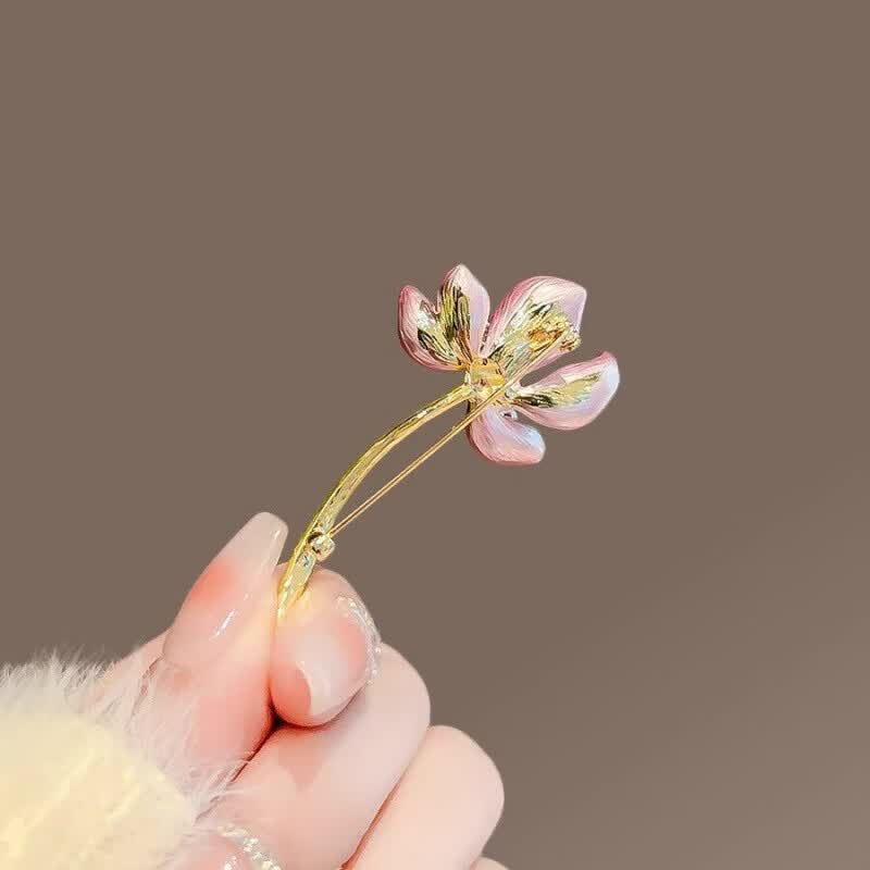特玺中国风珍珠莲花胸针粉色珍女设计感国风古典优雅胸花气质别衣服配 粉色珍珠莲花 5.7*3cm