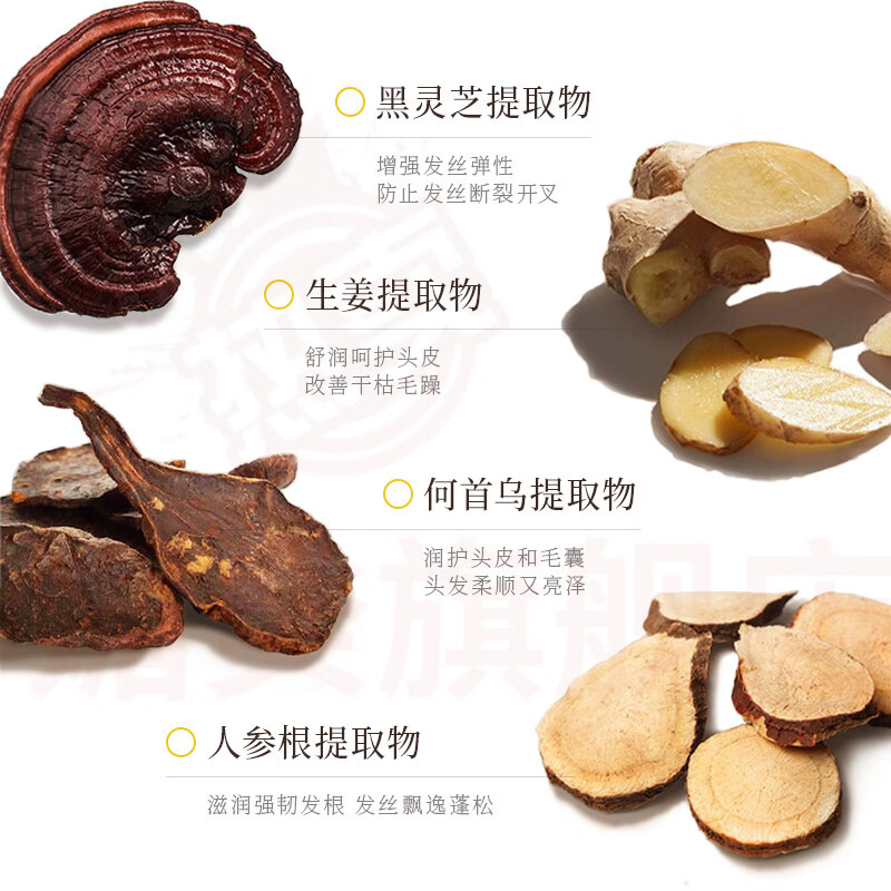 媚癸禾源颂白发转自然黑洗发水何首乌防脱防断固发养发烫染修护乌发 1瓶周期装【防脱养发】 官方自售