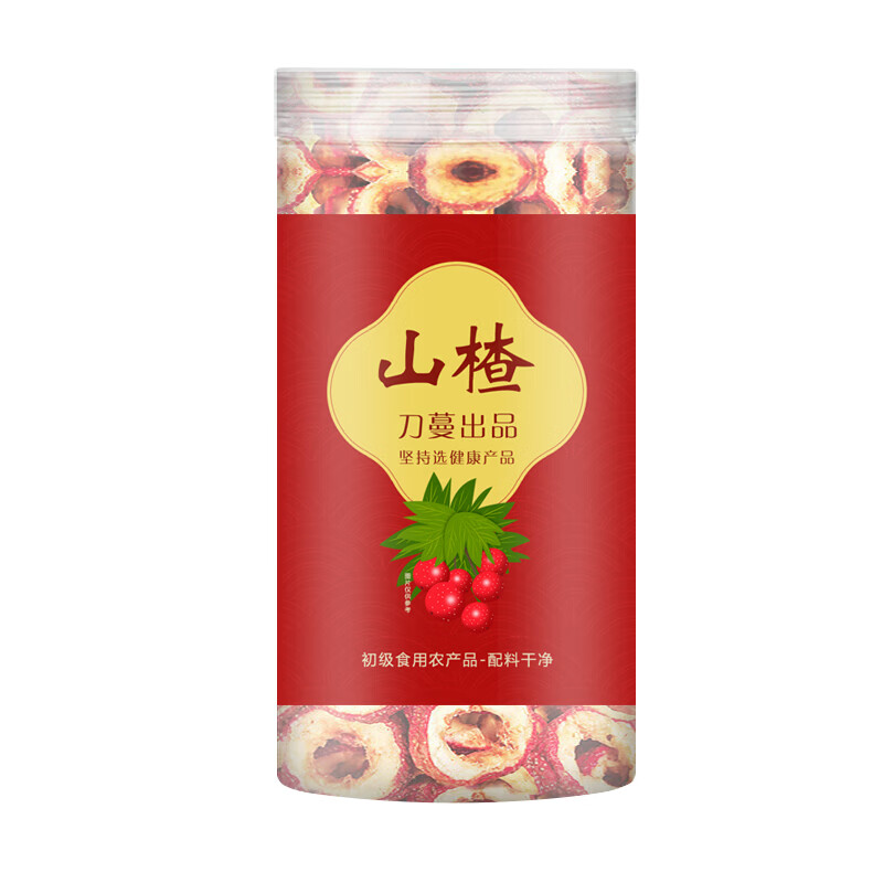 刀蔓品牌山楂干精选无核山楂圈 去核山楂圈泡水茶花果茶无添加零食干 80g*2罐