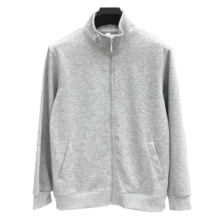 国际米澜男士立领开衫卫衣高端保暖秋冬新款简约大气舒适有型彰男装上衣 蓝色 3XL -190