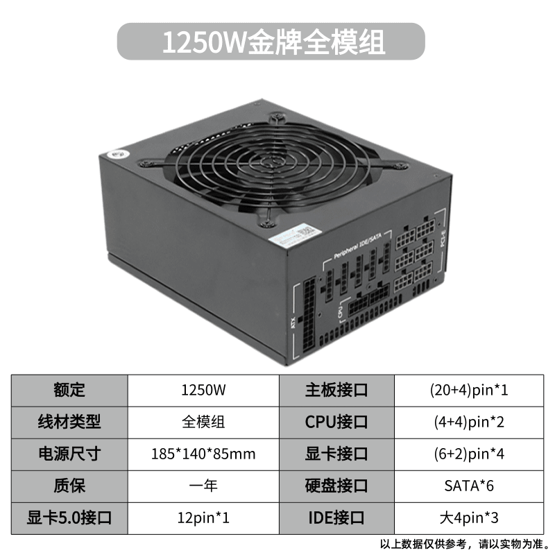 雷蛇（Razer）巨龙风暴（JULONGFENGBAO）全新高端巨龙风暴2000W1800W160 巨龙风暴ATX-1250W全模组
